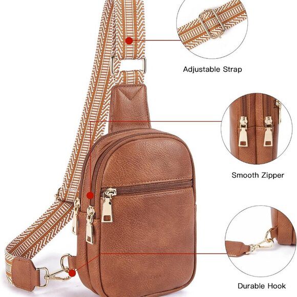 Small Sling Bag for Women Vegan Leather Fashionable Fanny Pack Crossbody Bags fo - Picture 4 of 7